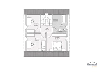 Fertighaus Klassisch 92 von FischerHaus, Satteldach-Klassiker Grundriss 2