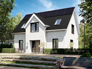 Massivhaus Einfamilienhaus 160 von BRALE Bau Schlüsselfertig ab 411250€, Satteldach-Klassiker Außenansicht 4