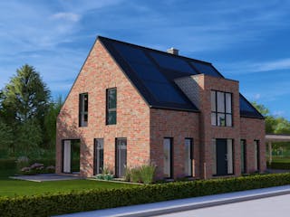 Massivhaus Haus Friesland von FEPA-Wohnbau, Satteldach-Klassiker Außenansicht 3