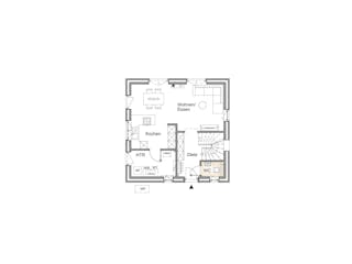 Massivhaus STADTVILLA 100 von Kähler Massivhaus Schlüsselfertig ab 323330€, Stadtvilla Grundriss 2