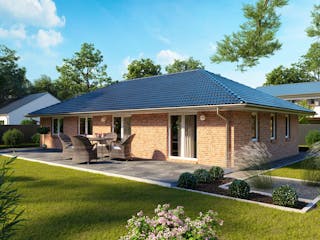 Massivhaus BUNGALOW 120 von Kähler Massivhaus Schlüsselfertig ab 333970€, Bungalow Außenansicht 1