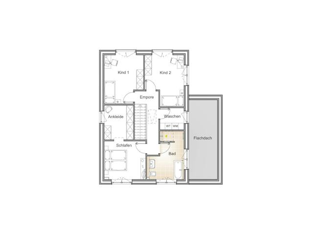 Massivhaus STADTVILLA 165 von Kähler Massivhaus Schlüsselfertig ab 444620€, Stadtvilla Grundriss 1