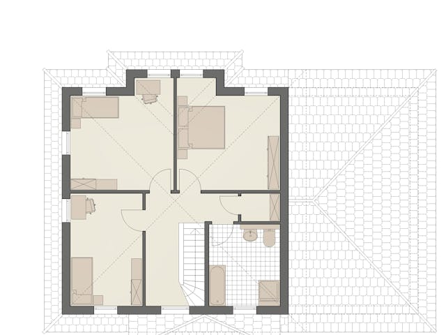 Massivhaus Haul Kiel (2 WE) von ROTH MASSIVHAUS Schlüsselfertig ab 516900€, Stadtvilla Grundriss 1