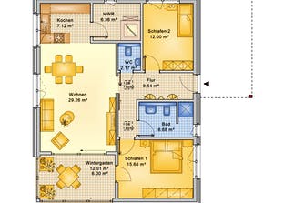 Planungsbeispiel 95H10 Grundriss