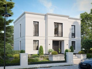 Massivhaus Stadtvilla 270 von BRALE Bau Schlüsselfertig ab 399500€, Stadtvilla Außenansicht 1