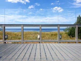 Verglaster Balkon