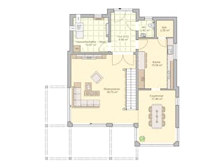 Fertighaus Balance von Fingerhut Haus Schlüsselfertig ab 463021€, Satteldach-Klassiker Grundriss 2