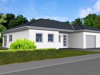 Fertighaus Bungalow B 138 von Zimmermann Haus, Bungalow Außenansicht 1