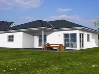 Fertighaus Bungalow B 138 von Zimmermann Haus, Bungalow Außenansicht 2