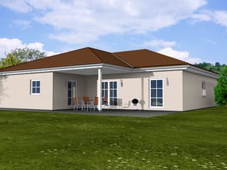 Fertighaus Bungalow B 153 von Zimmermann Haus, Bungalow Außenansicht 2