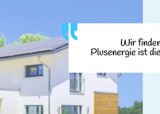 Plusenergiehaus mit Solarzellen auf dem Dach