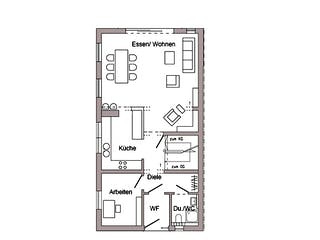 Fertighaus D 15-161.1 von SchwörerHaus Schlüsselfertig ab 299650€, Satteldach-Klassiker Grundriss 1