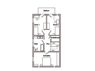 Fertighaus D 15-161.1 von SchwörerHaus Schlüsselfertig ab 299650€, Satteldach-Klassiker Grundriss 2