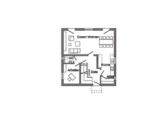 Fertighaus E 15-111.1 von SchwörerHaus Schlüsselfertig ab 212870€, Pultdachhaus Grundriss 1