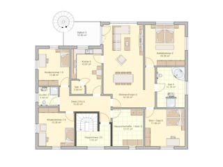 Fertighaus Eris von Fingerhut Haus Schlüsselfertig ab 798717€, Stadtvilla Grundriss 2