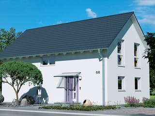 Fertighaus Fame 68 von SCHWABENHAUS Schlüsselfertig ab 295940€, Satteldach-Klassiker Außenansicht 2