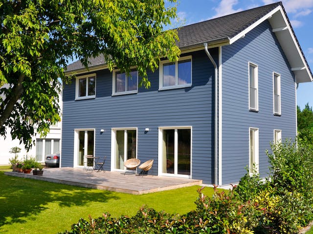 Blockhaus Marstrand von Fjorborg Häuser Ausbauhaus ab 227696€, Blockhaus Außenansicht 1