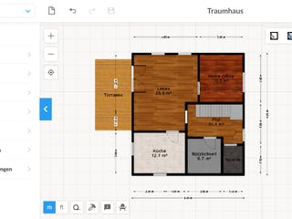 Floorplanner Grundriss 2D ohne Möbel