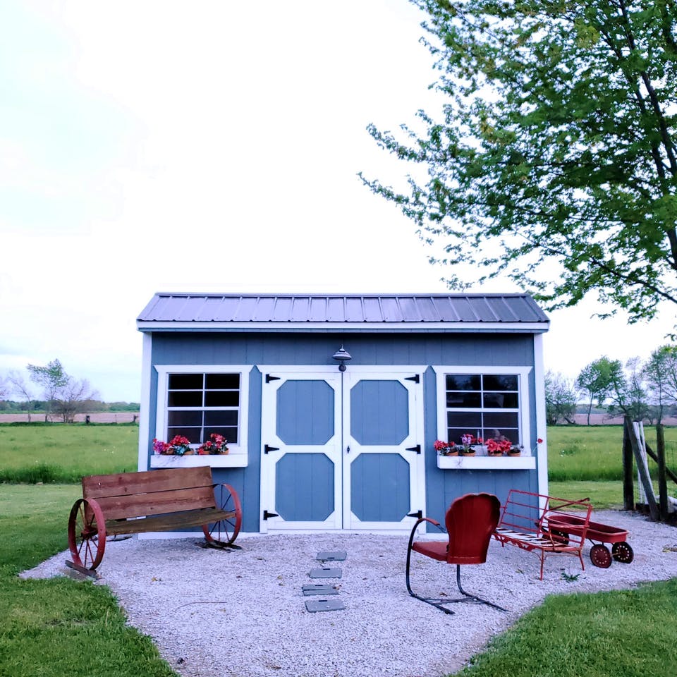 Gartenhaus auf Fundament