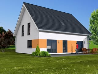 Fertighaus Finn von Zimmermann Haus, Satteldach-Klassiker Außenansicht 2