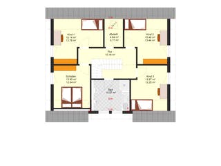 Fertighaus Finn von Zimmermann Haus, Satteldach-Klassiker Grundriss 2