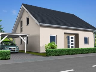 Fertighaus Jonah von Zimmermann Haus, Satteldach-Klassiker Außenansicht 1
