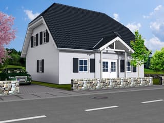 Fertighaus Lena von Zimmermann Haus, Satteldach-Klassiker Außenansicht 1