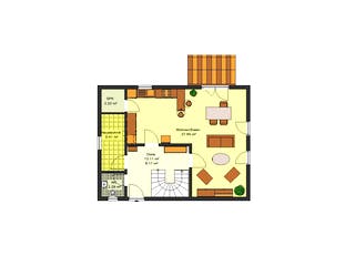 Fertighaus Tatjana von Ludwig Andrä Holzbau Schlüsselfertig ab 201564€, Satteldach-Klassiker Grundriss 1