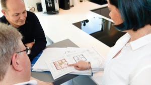 Planung des Grundrisses mit Architekt