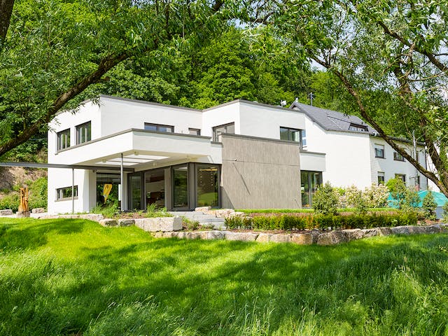 Fertighaus Satchmo von Büdenbender Hausbau Schlüsselfertig ab 565180€, Cubushaus Außenansicht 2