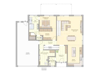 Fertighaus Klino von Fingerhut Haus Schlüsselfertig ab 866070€, Satteldach-Klassiker Grundriss 1