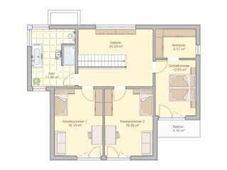 Fertighaus Linea von Fingerhut Haus Schlüsselfertig ab 531052€, Cubushaus Grundriss 2