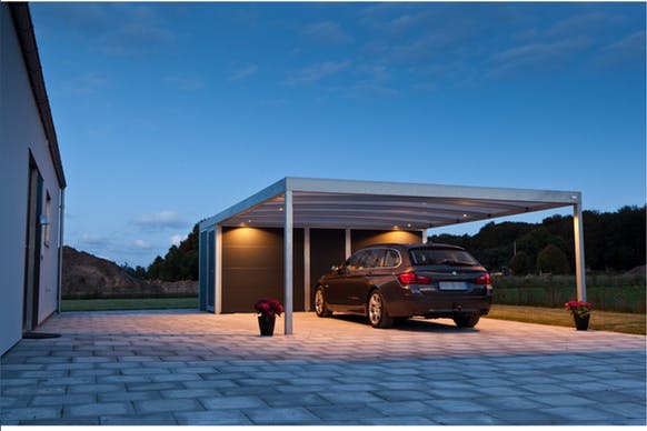 Garagen und Carports - Carport mit Gerätehaus - Lyngsoe