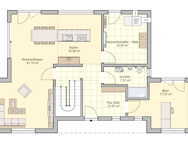 Fertighaus Vilago - MH Neunkhausen von Fingerhut Haus Schlüsselfertig ab 634664€, Cubushaus Grundriss 1