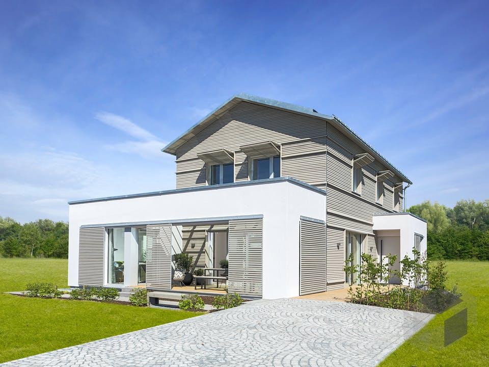 NaturDesign - Musterhaus Köln von Baufritz Außenansicht
