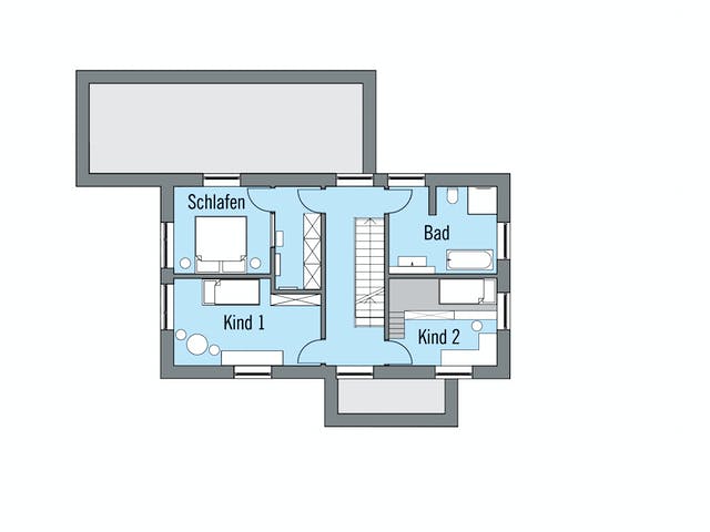 Fertighaus NaturDesign - Musterhaus Köln von Bau-Fritz Schlüsselfertig ab 1230000€, Satteldach-Klassiker Grundriss 2
