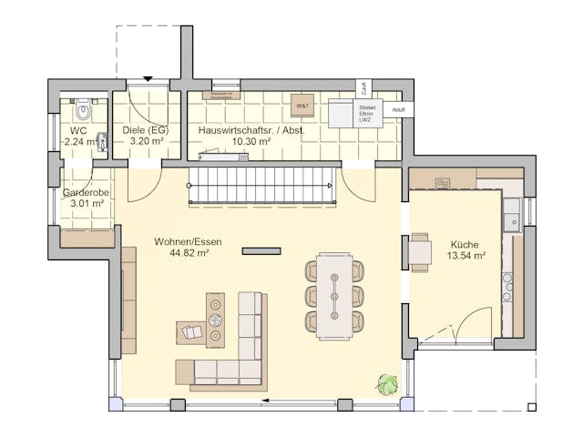 Fertighaus Patrino von Fingerhut Haus Schlüsselfertig ab 485804€, Cubushaus Grundriss 1