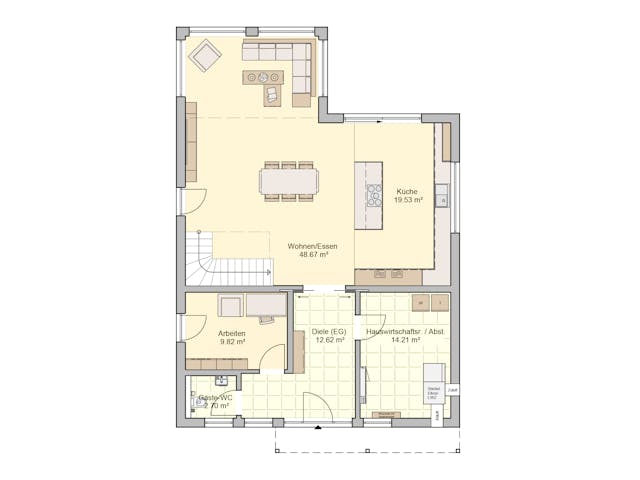 Fertighaus Plata von Fingerhut Haus Schlüsselfertig ab 605008€, Stadtvilla Grundriss 1