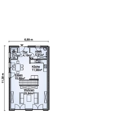 Scanhaus SH 127 S DHH Erdgeschoss