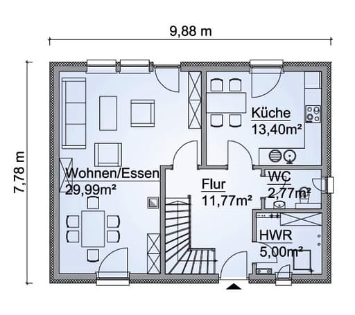 Scanhaus SH 122 D Variante A Erdgeschoss