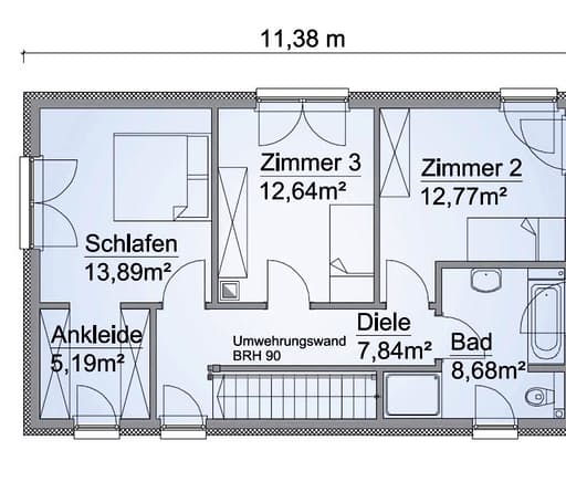 Scanhaus SH 127 S Variante A Dachgeschoss