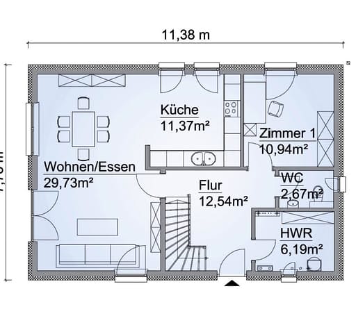 Scanhaus SH 142 FS Erdgeschoss