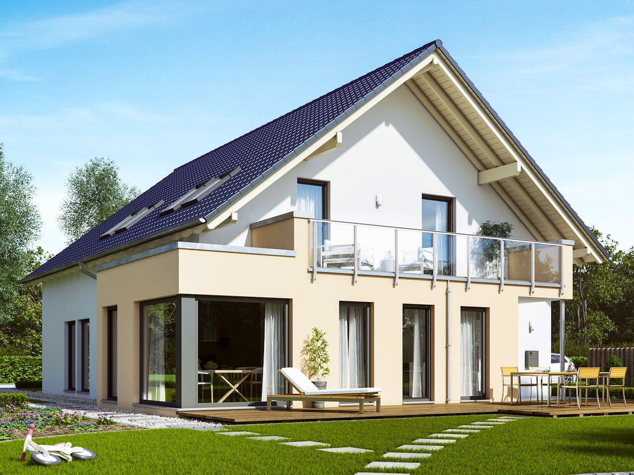 Zweifamilienhaus SOLUTION 230 V2 von Living Fertighaus Fertighaus.de