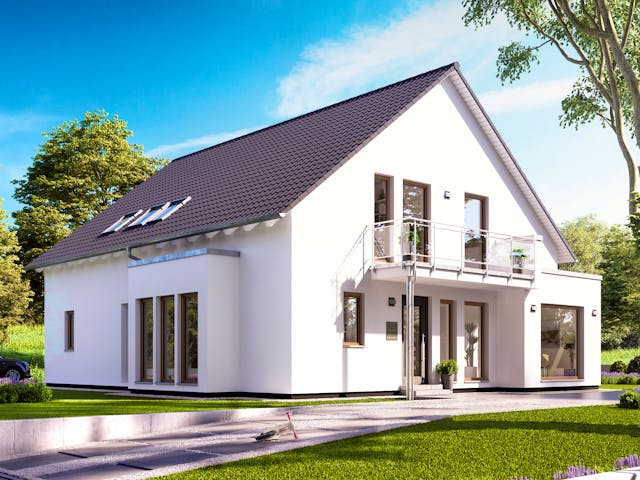 Fertighaus SOLUTION 230 V3 von Living Fertighaus Schlüsselfertig ab 632413€, Satteldach-Klassiker Außenansicht 1 Fertighaus SOLUTION 230 V3 von Living Fertighaus Schlüsselfertig ab 632413€, Satteldach-Klassiker Außenansicht 1