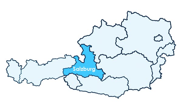 Lage von Salzburg