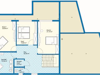 Fertighaus Jazz Sonderplanung von SCHWABENHAUS, Pultdachhaus Grundriss 2