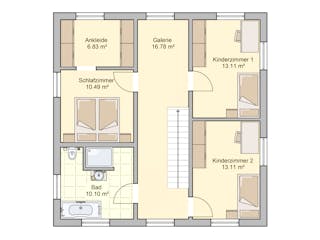 Fertighaus Soccia von Fingerhut Haus Schlüsselfertig ab 445397€, Stadtvilla Grundriss 2