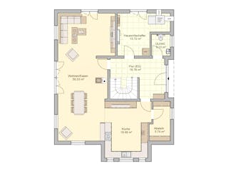 Fertighaus Suro von Fingerhut Haus Schlüsselfertig ab 605649€, Stadtvilla Grundriss 1