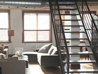 Treppe im Wohnzimmer