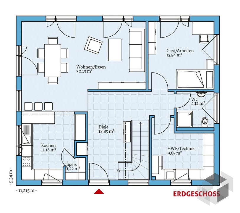 Einfamilienhaus Variant 35174 von Hanse Haus Fertighaus.de